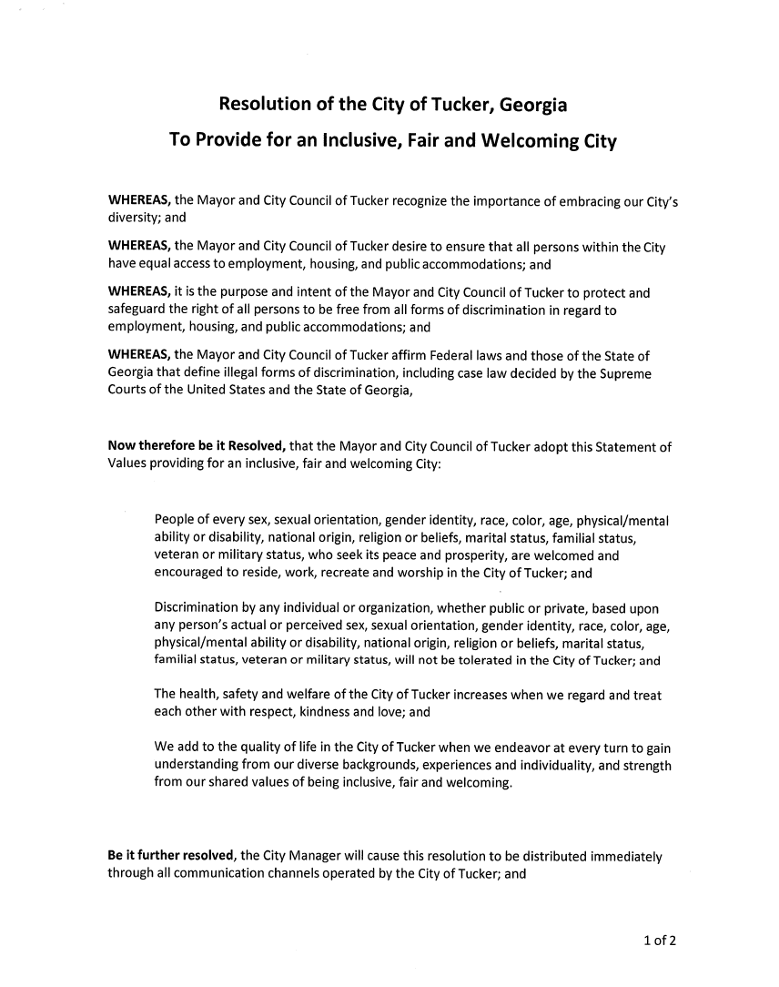 Inclusion Ordinance